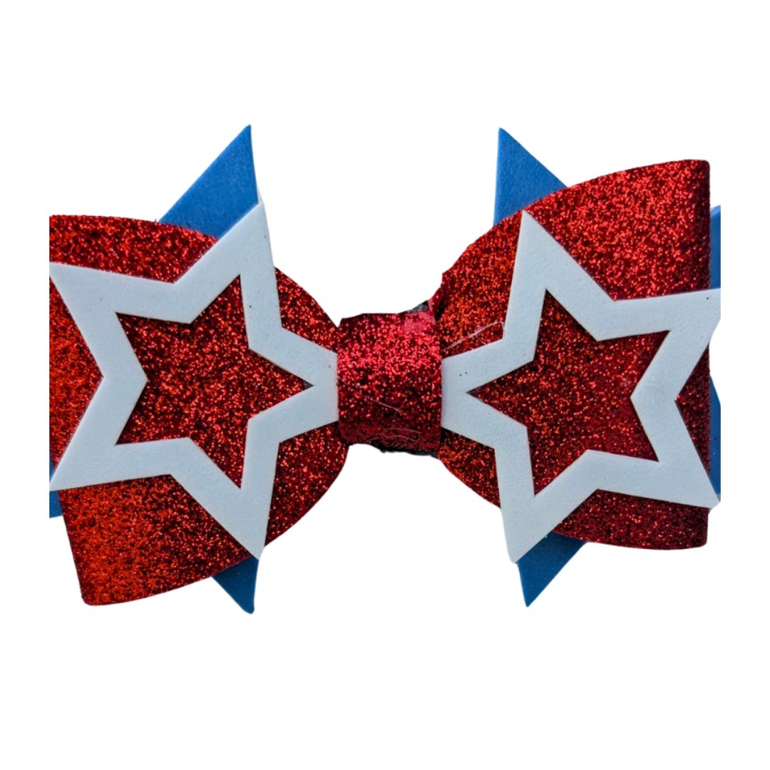 Sparky & Co Star Spangled Bow Collection Handmade Collar Charm
