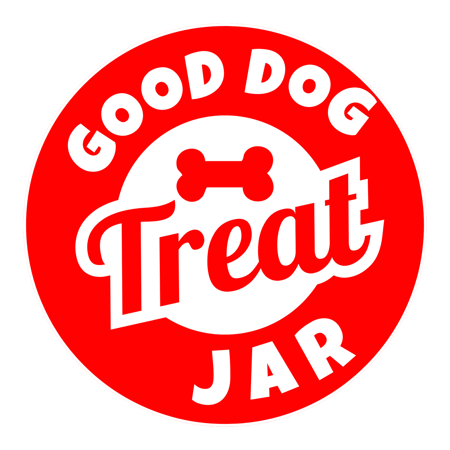 Sparky & Co Good Dog 58oz Cylinder Glass Treat Canister With Metal Screw-Top Lid