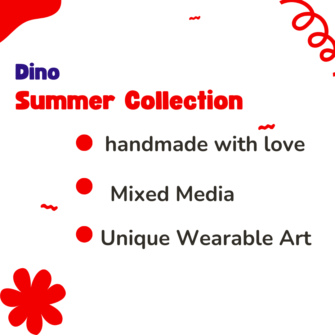 Dino Bow Handmade Spring Collection Collar Charm