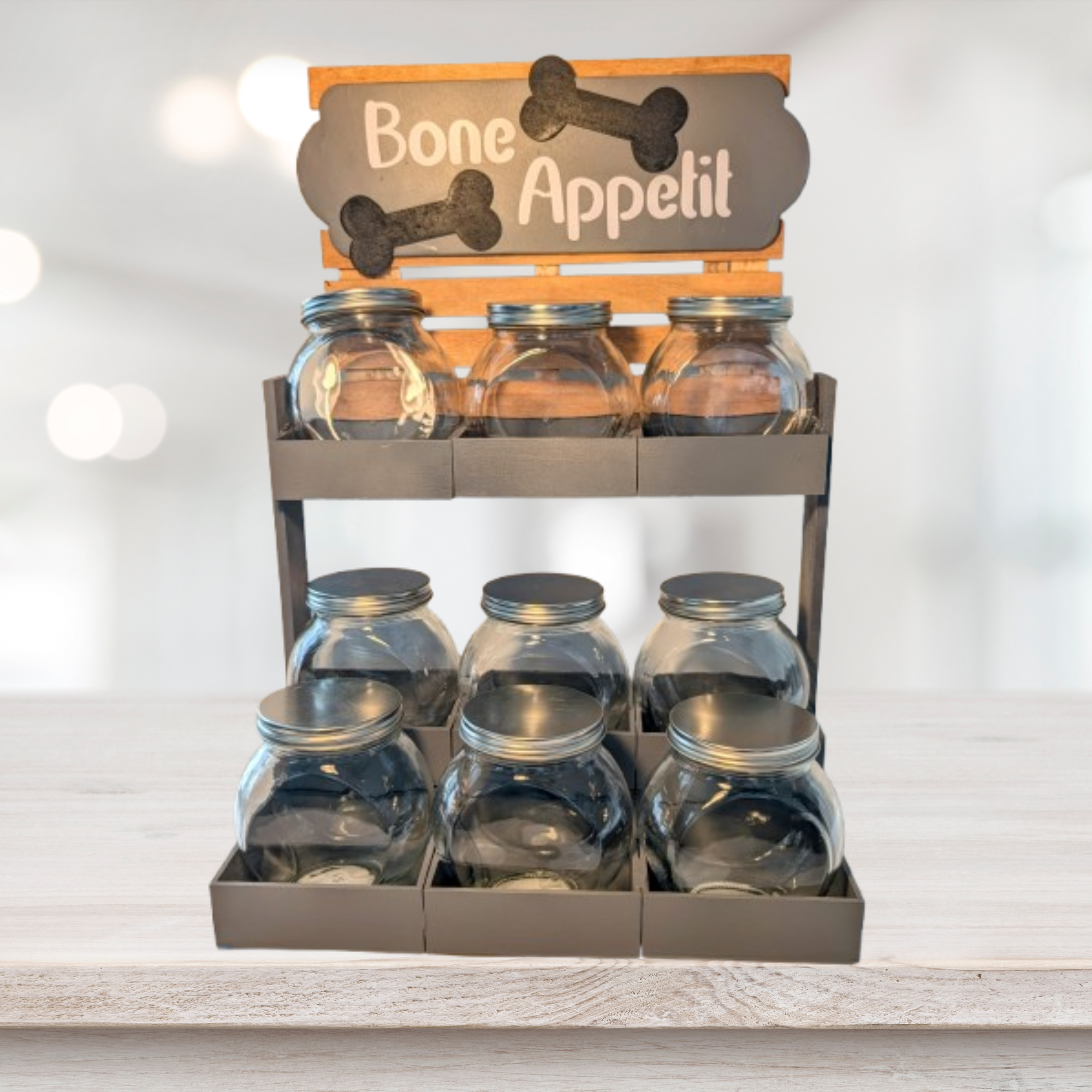 Small Retro Candy Jar Pet Treat Serving Station