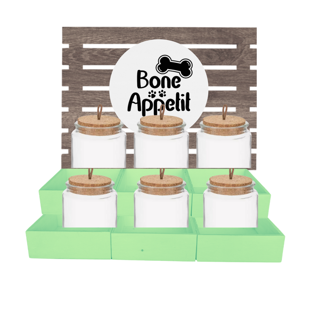 6 Shelf Pet Treat Bar with Jars