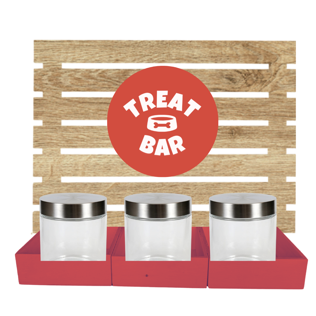 NEW Dog Treat 3 Jar Bar