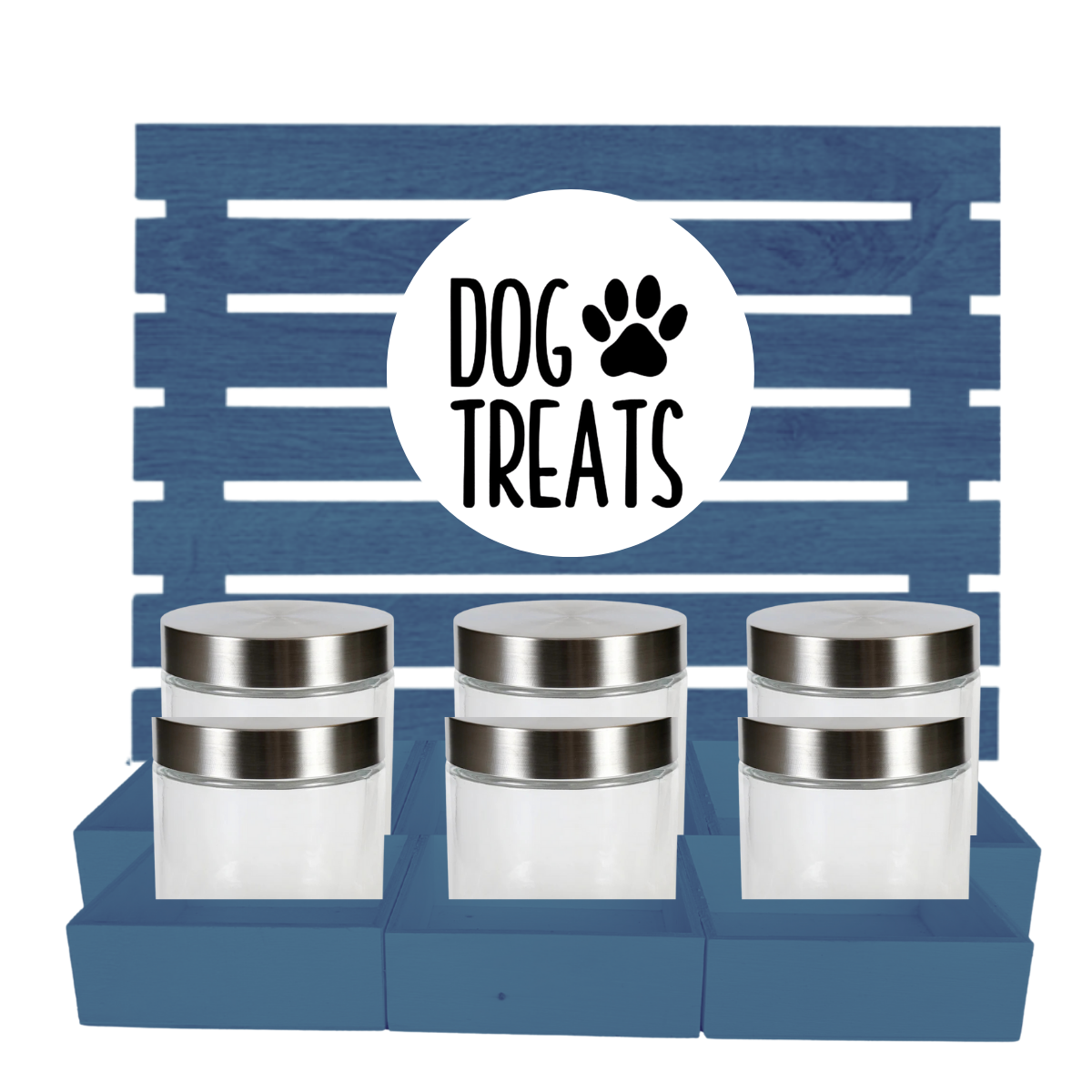 NEW Dog Treat 6 Jar Bar