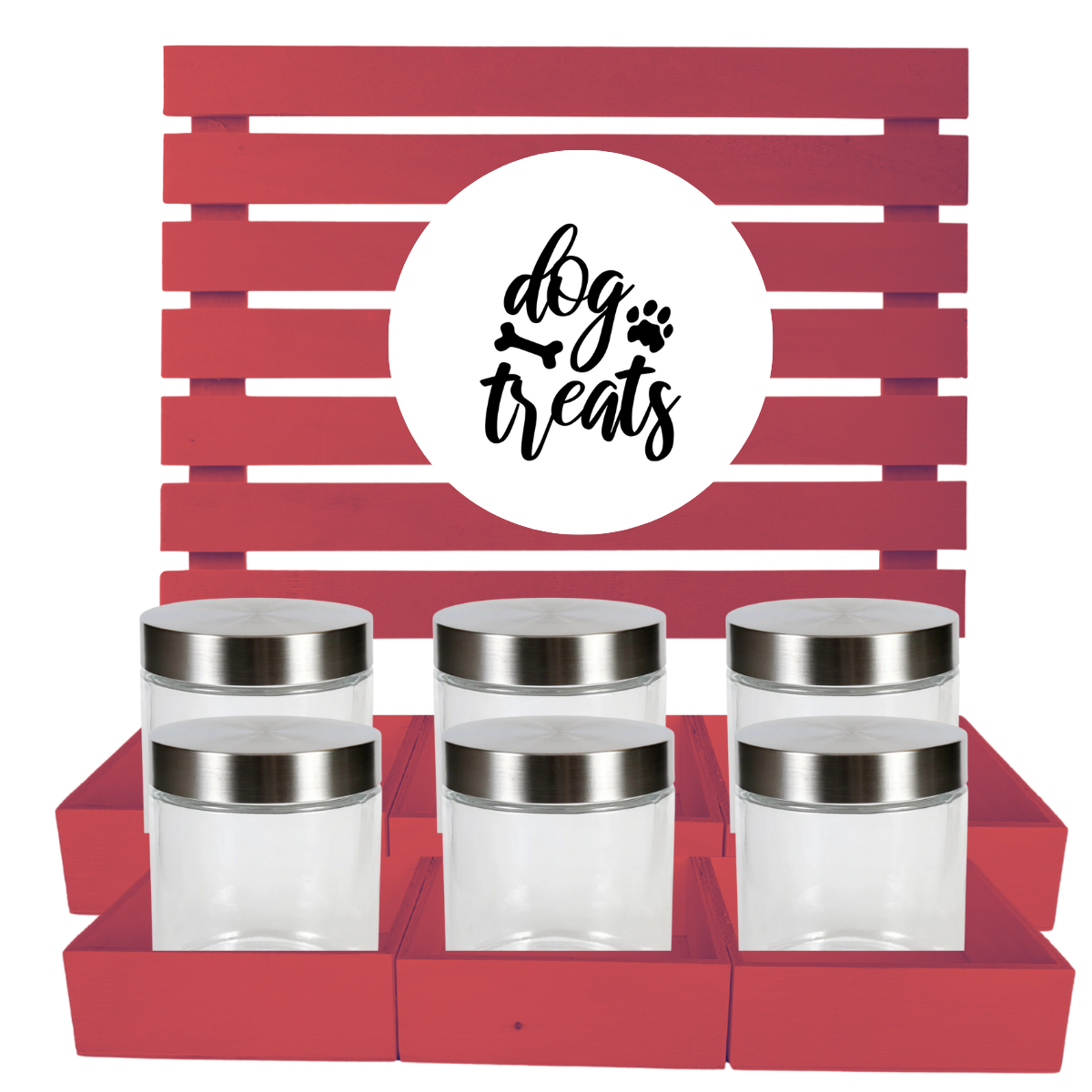 NEW Dog Treat 6 Jar Bar