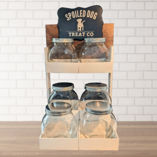 Small Retro Candy Jar Pet Treat Serving Station