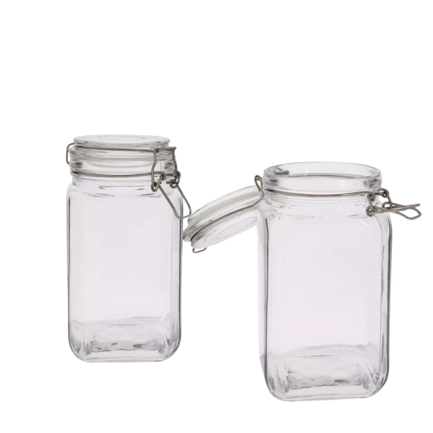 "Bribes" Glass Treat Canister Jar With Latch-Style Lid 44oz