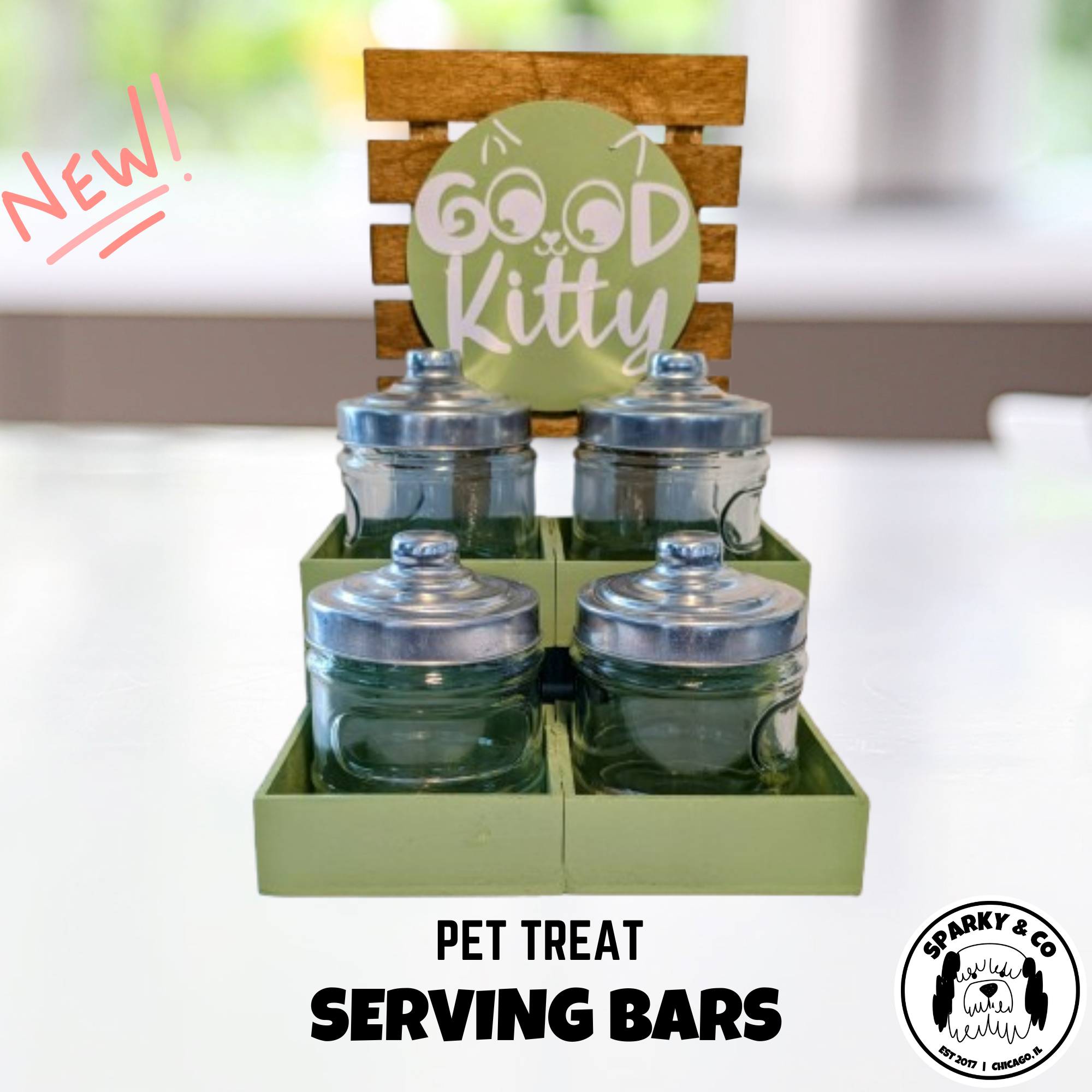 Mini Jar Pet Treat Serving Station
