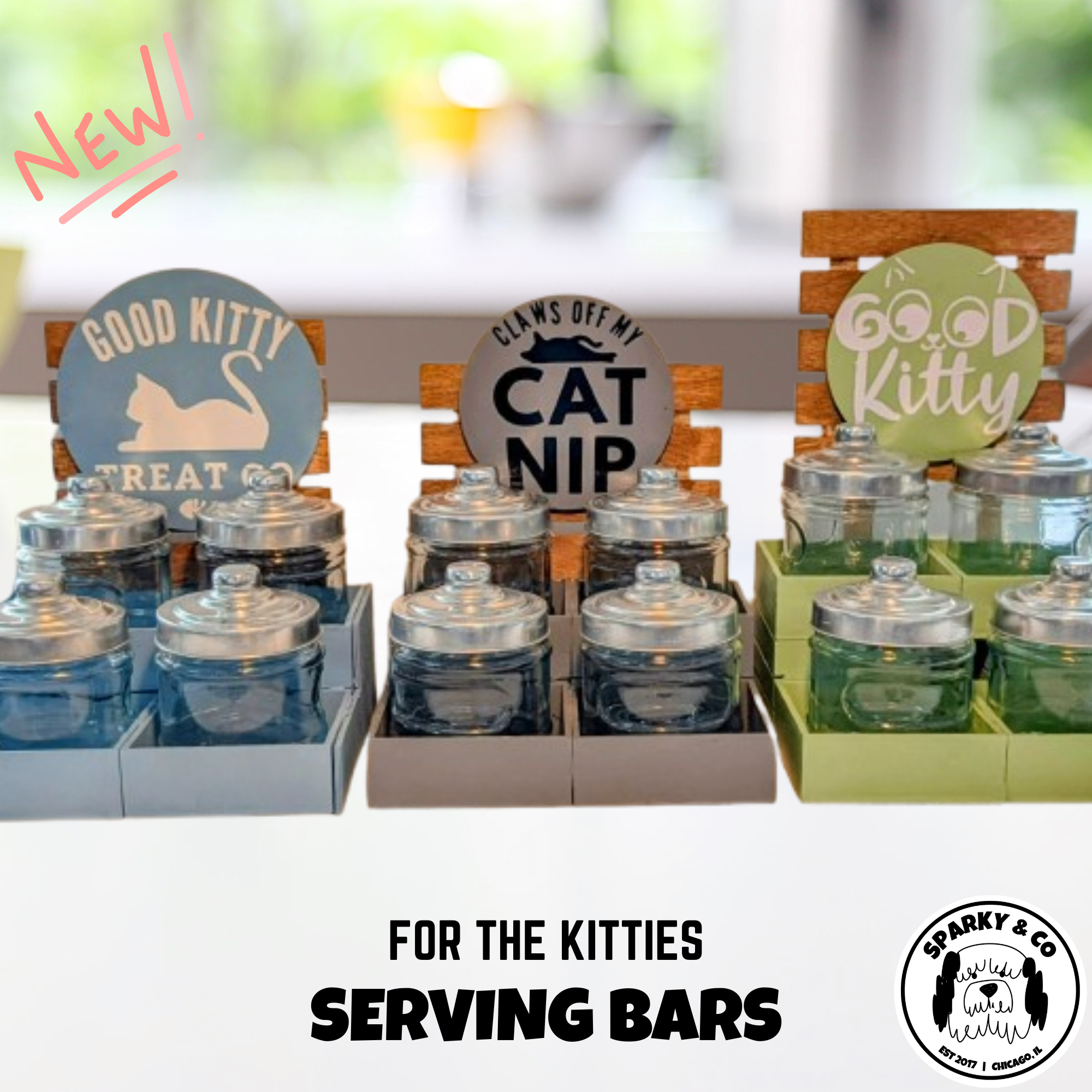 Mini Jar Pet Treat Serving Station