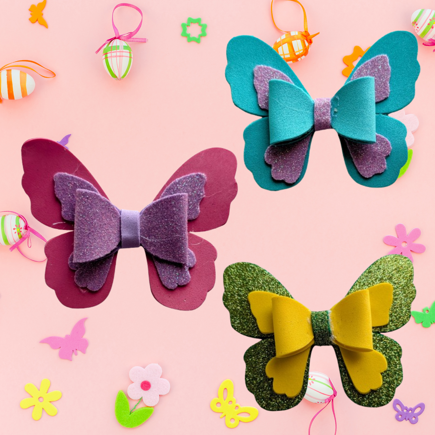 Sparky & Co Handmade Spring Collection Butterfly Bow Collar Charm