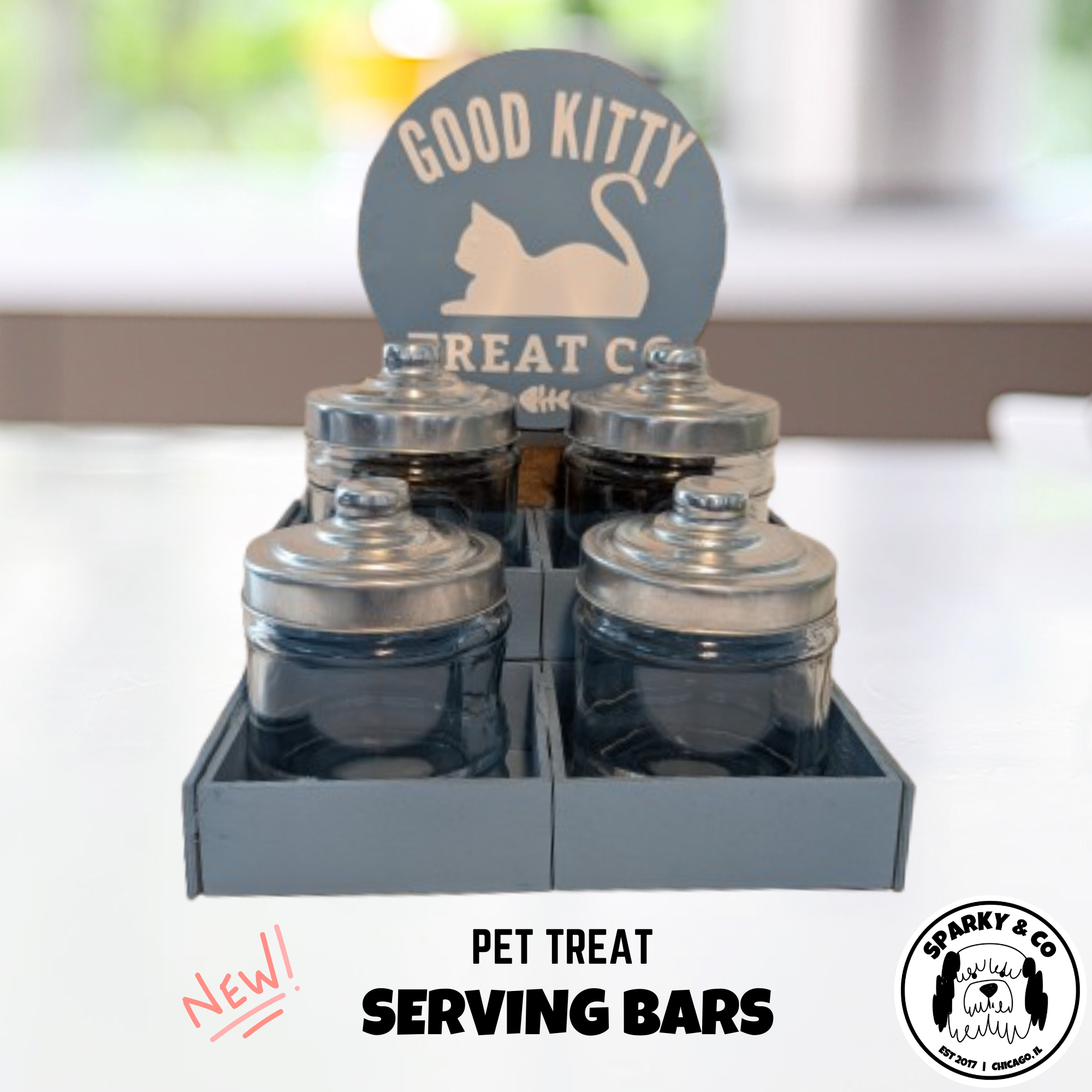 Mini Jar Pet Treat Serving Station