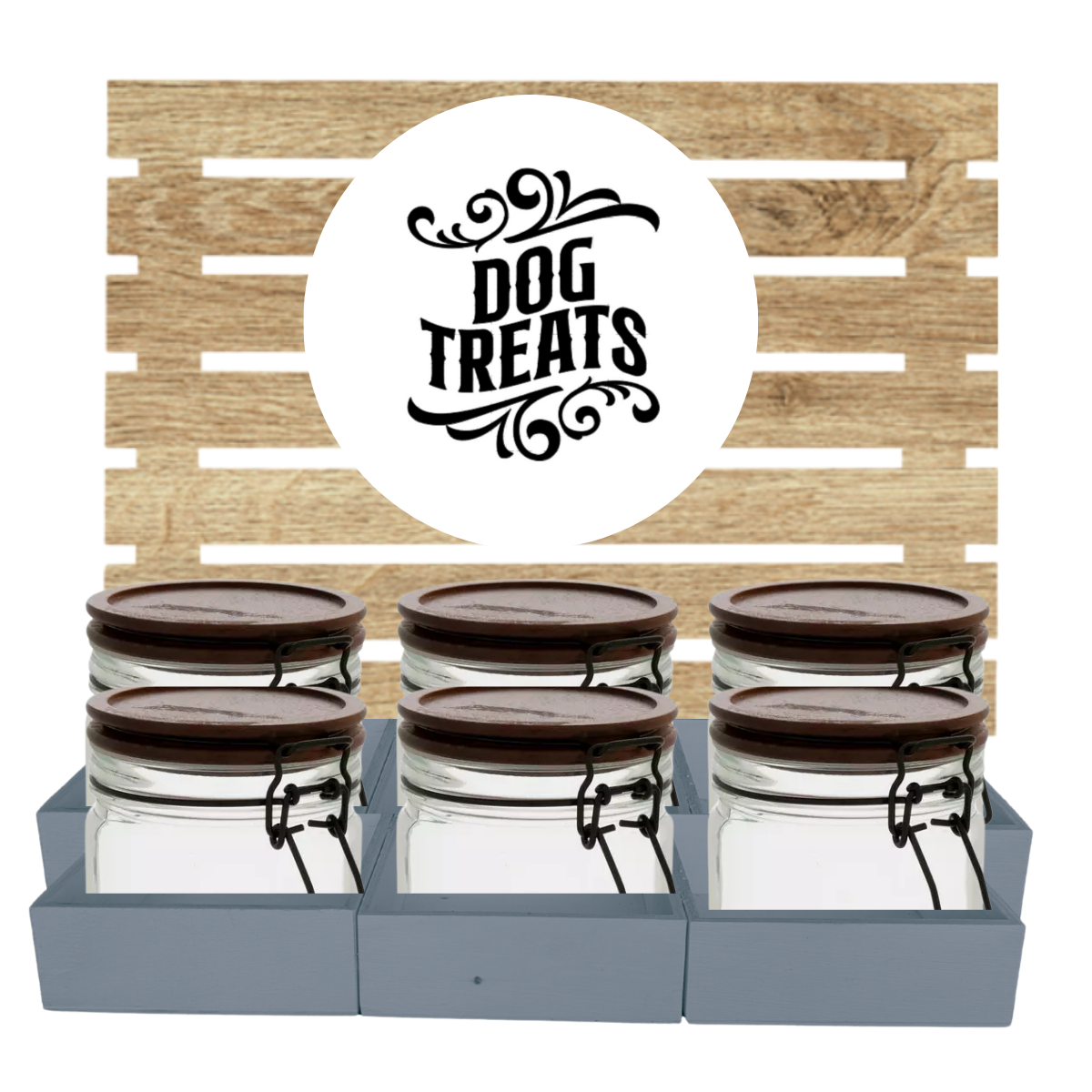 NEW Dog Treat 6 Jar Bar