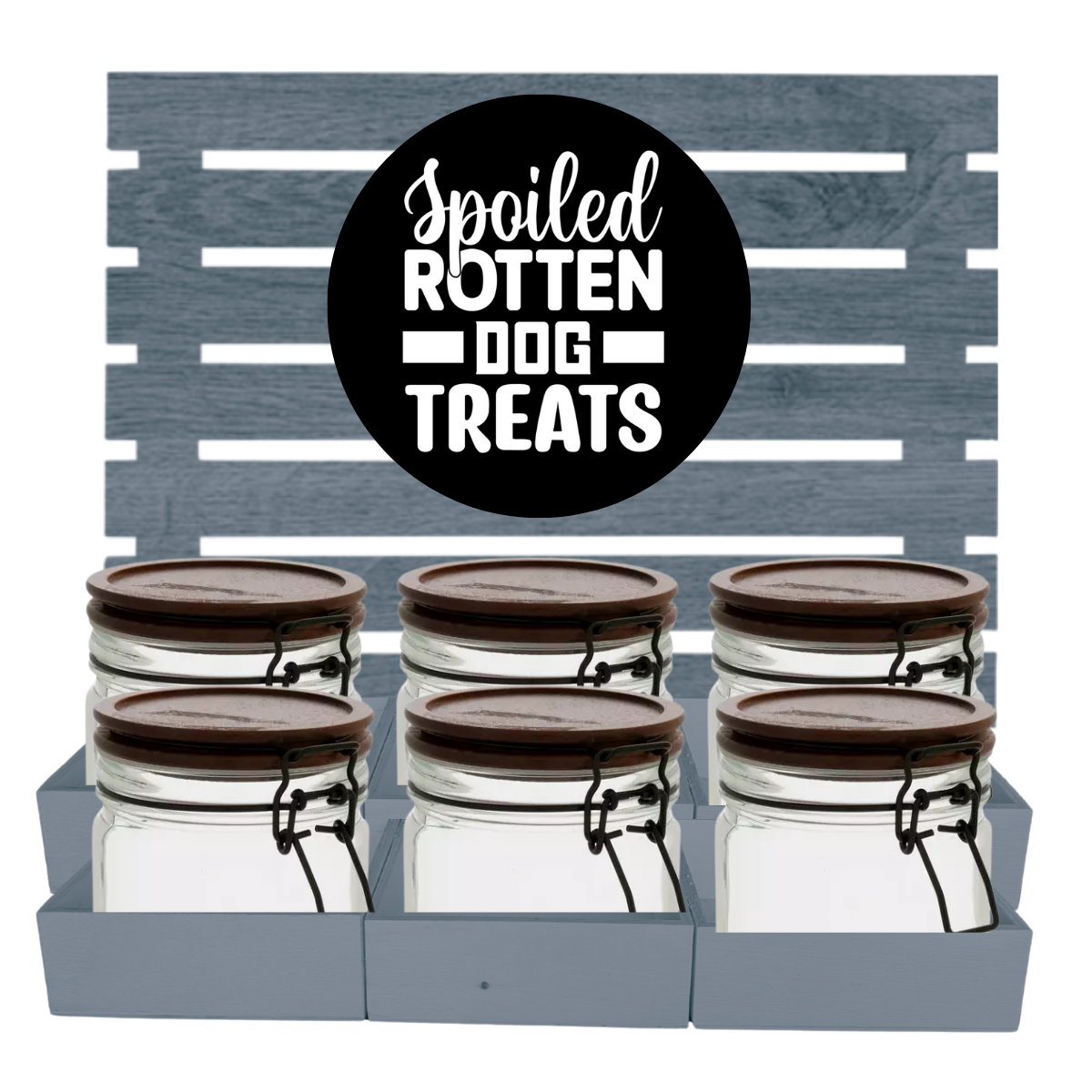 NEW Dog Treat 6 Jar Bar