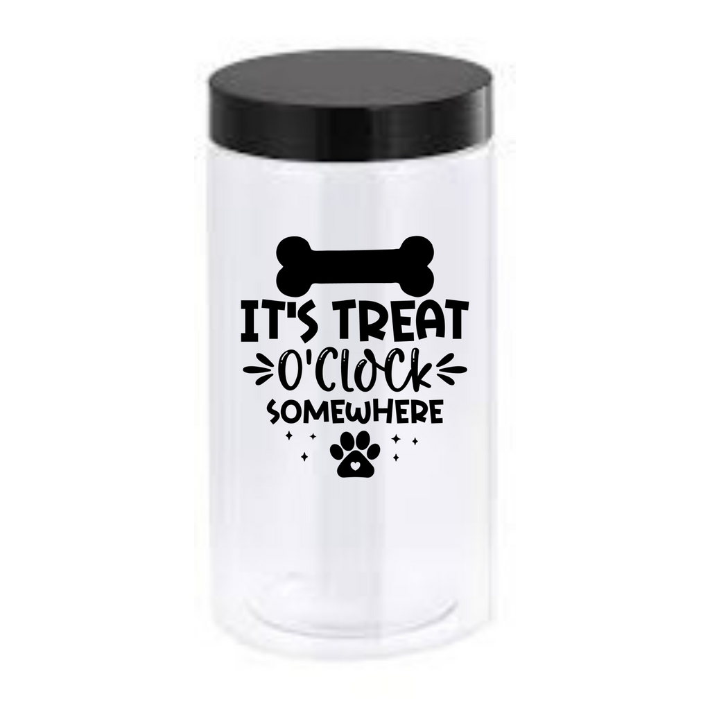 Sparky & Co Tall Plastic Cylinder Treat Canister 30oz