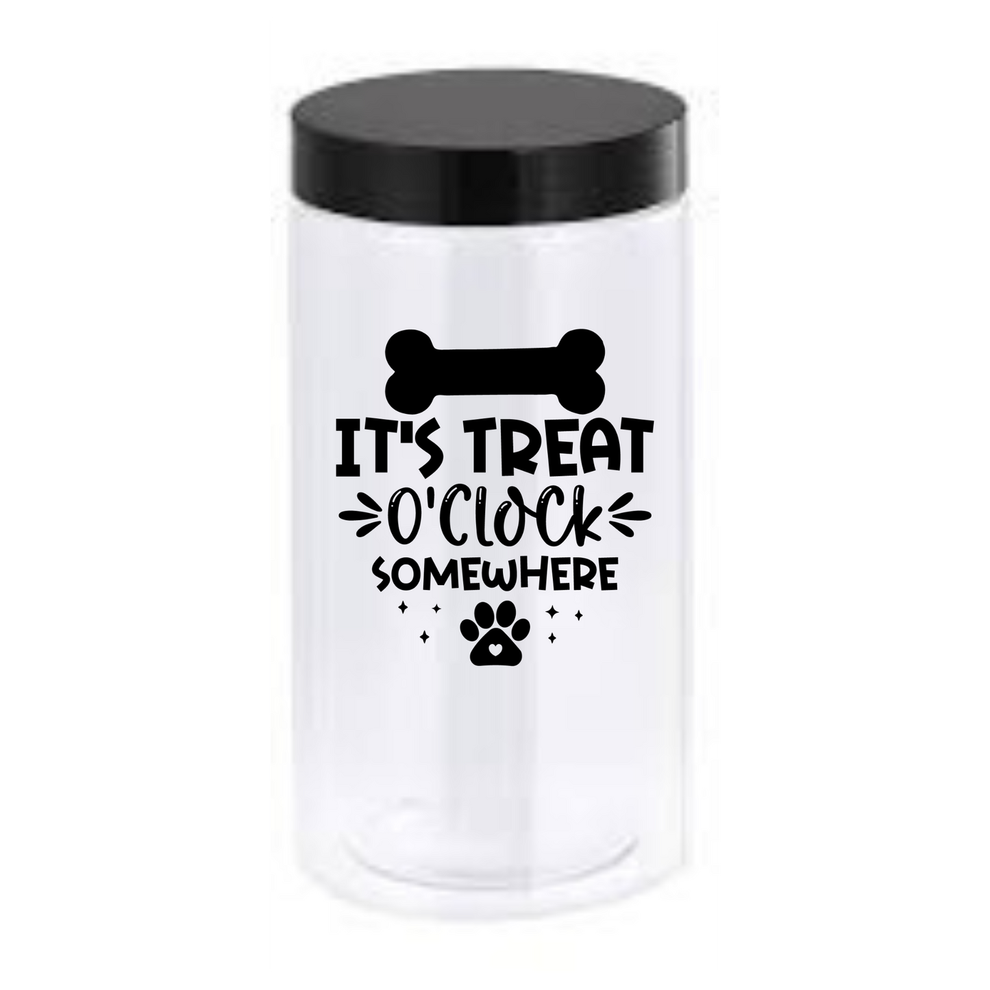 Sparky & Co Tall Plastic Cylinder Treat Canister 30oz