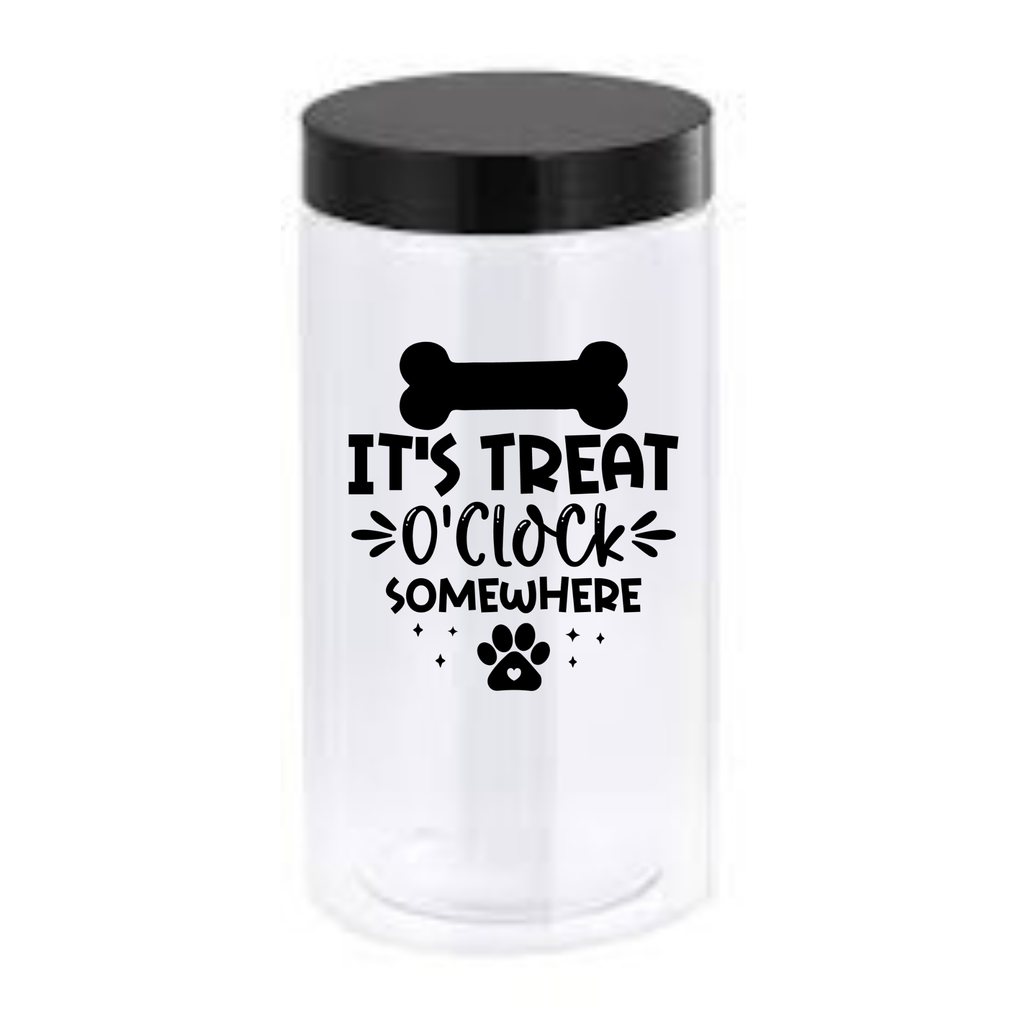 Sparky & Co Tall Plastic Cylinder Treat Canister 30oz
