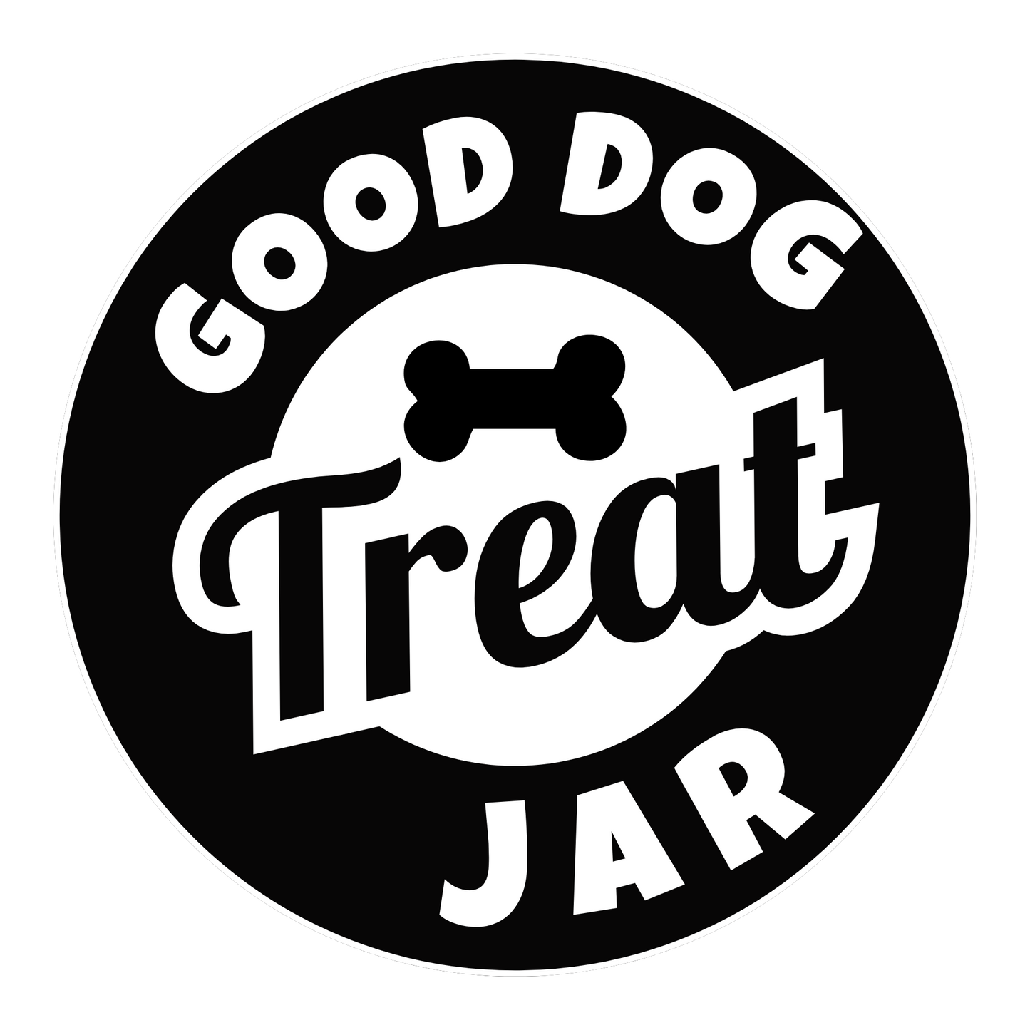 Sparky & Co Good Dog 58oz Cylinder Glass Treat Canister With Metal Screw-Top Lid