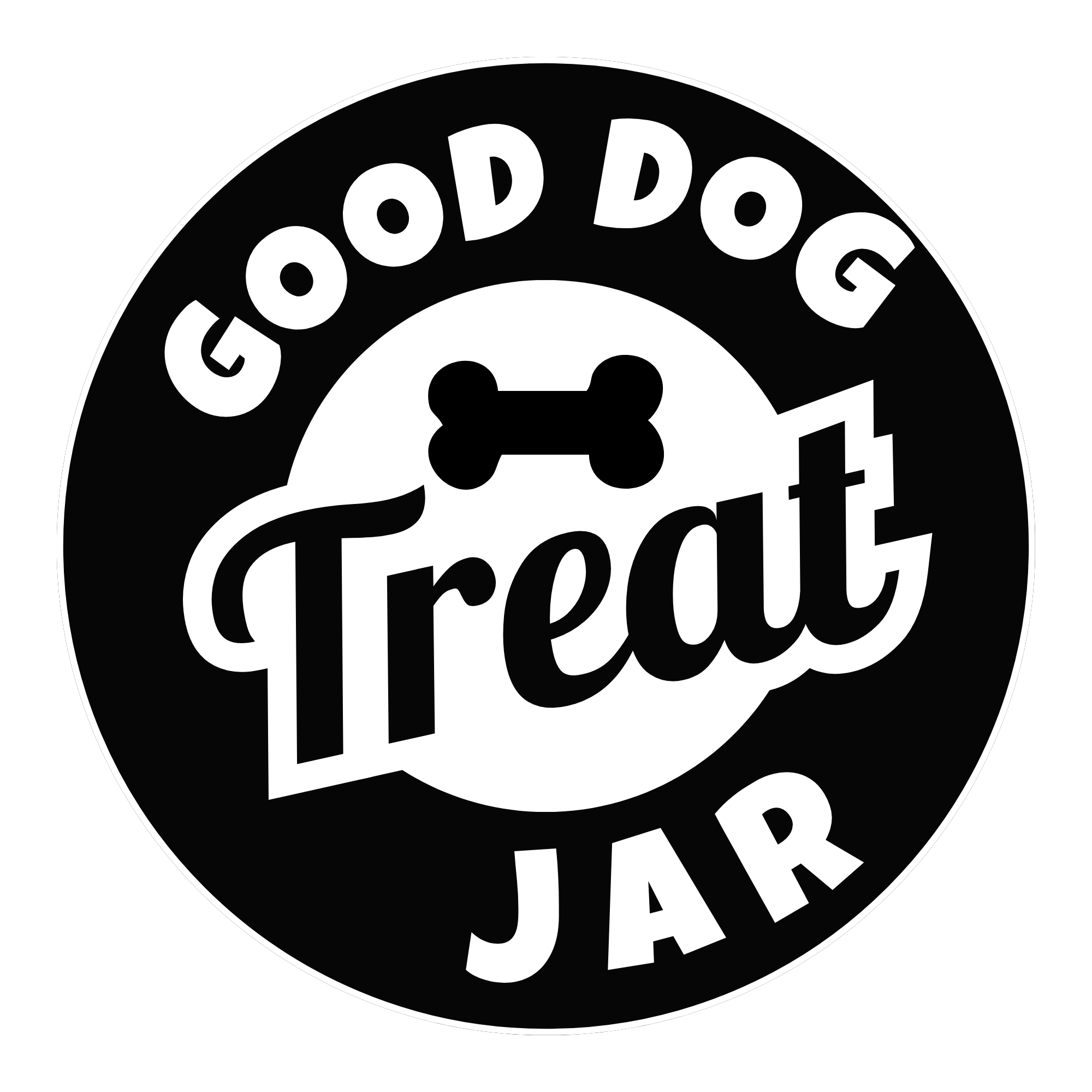 Sparky & Co Good Dog 58oz Cylinder Glass Treat Canister With Metal Screw-Top Lid