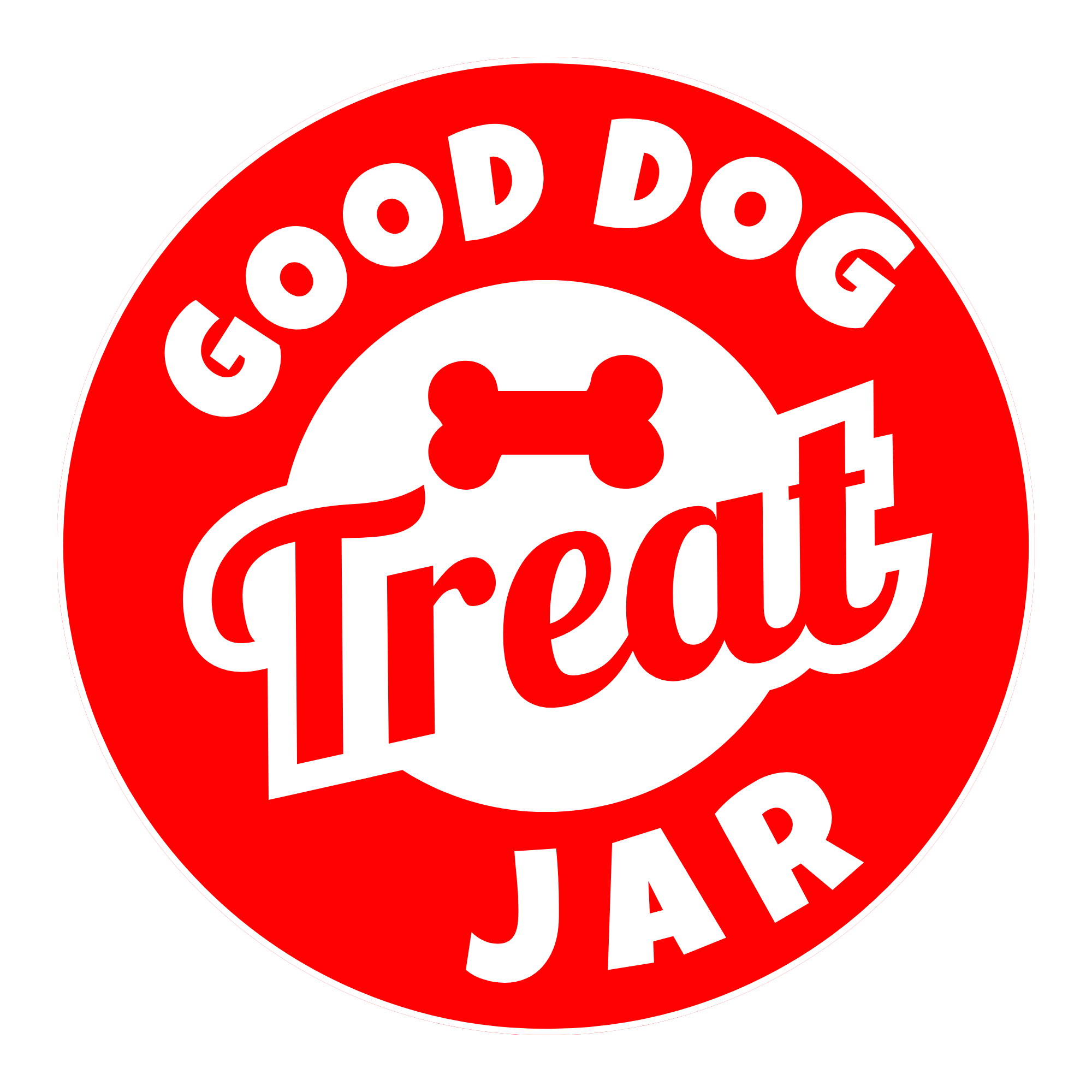 Sparky & Co Good Dog 58oz Cylinder Glass Treat Canister With Metal Screw-Top Lid