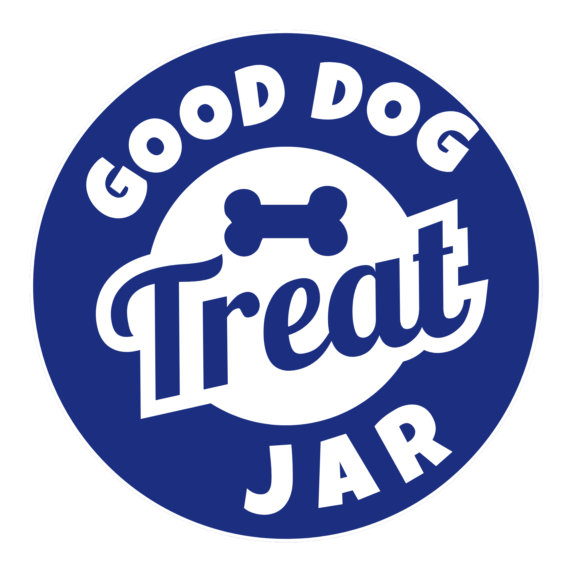 Sparky & Co Good Dog 58oz Cylinder Glass Treat Canister With Metal Screw-Top Lid