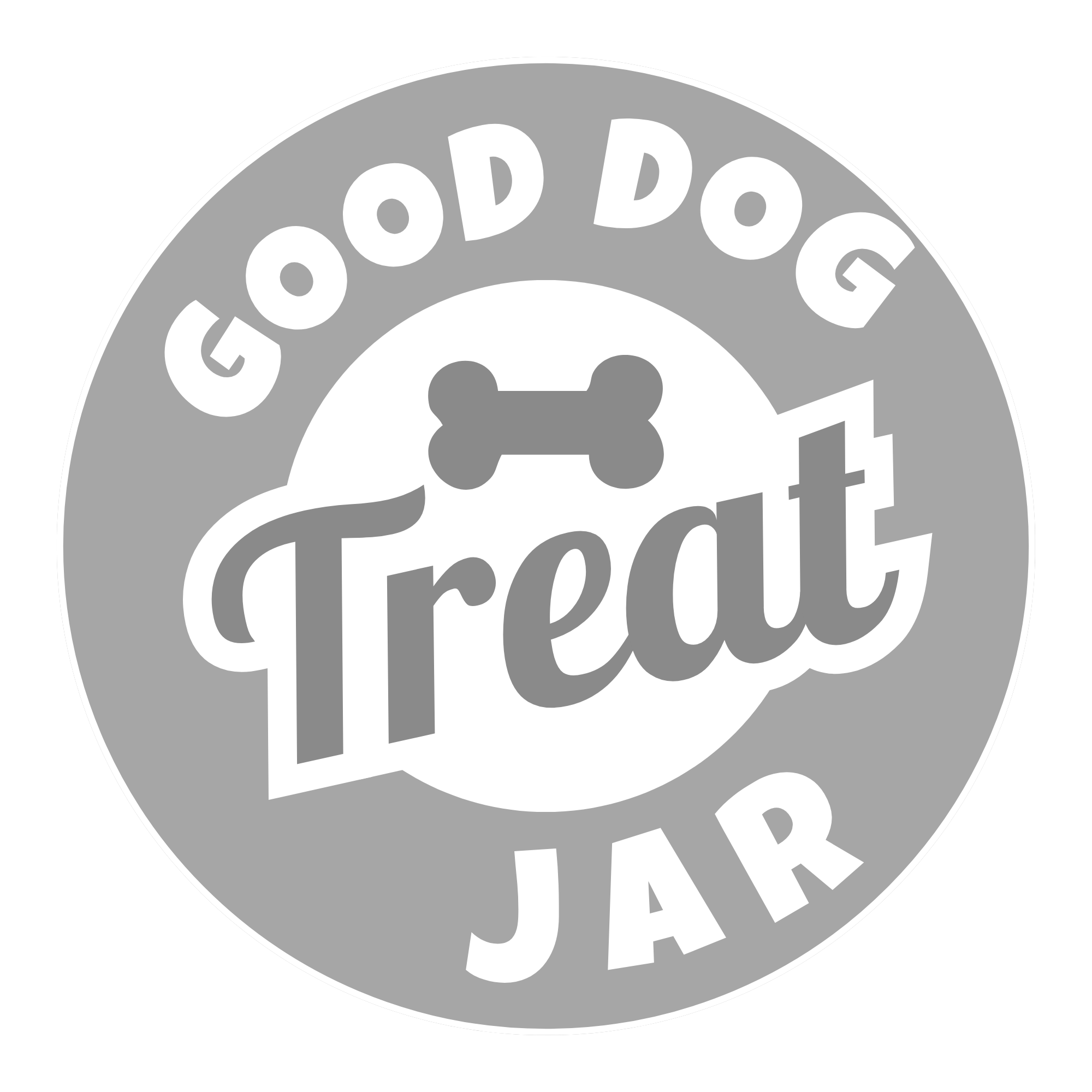 Sparky & Co Good Dog 58oz Cylinder Glass Treat Canister With Metal Screw-Top Lid