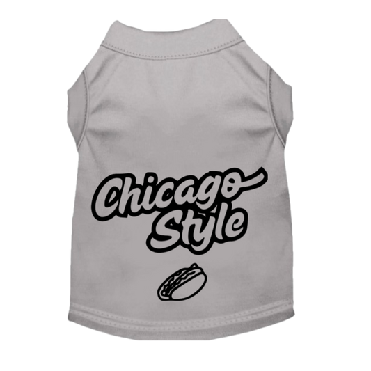 Sparky & Co "Chicago Style" Grey Pet T-Shirt