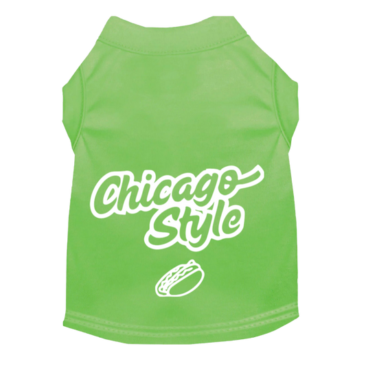 Sparky & Co "Chicago Style" Lime Green Pet T-Shirt