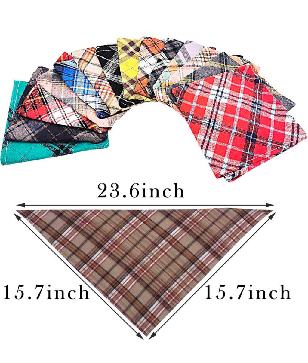 Sparky & Co Flannel Plaid Funny Sayings Collection Pet Bandana