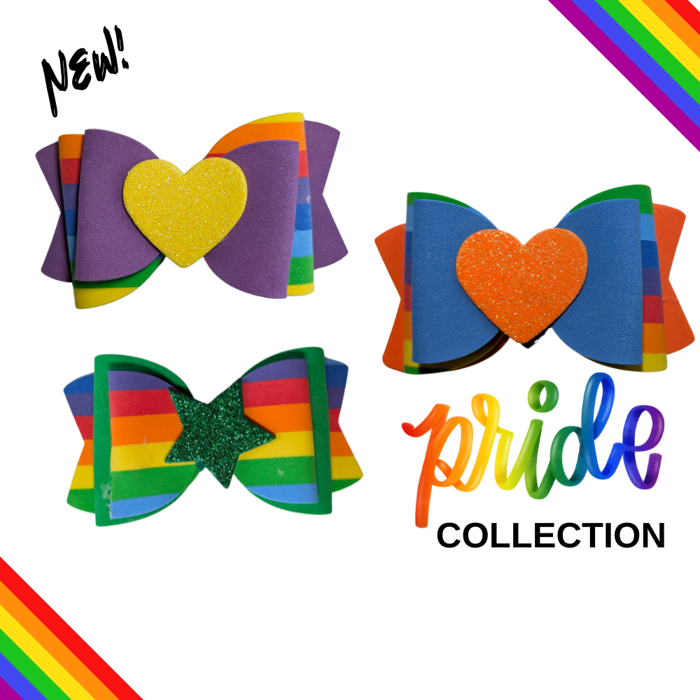 Sparky & Co Rainbow Pride Bow Collection Handmade Collar Charm