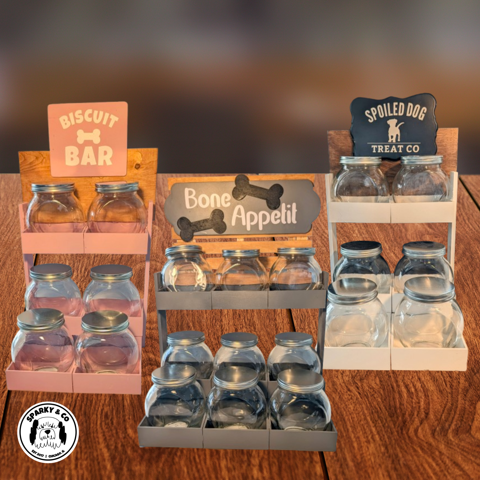 Small Retro Candy Jar Pet Treat Serving Station