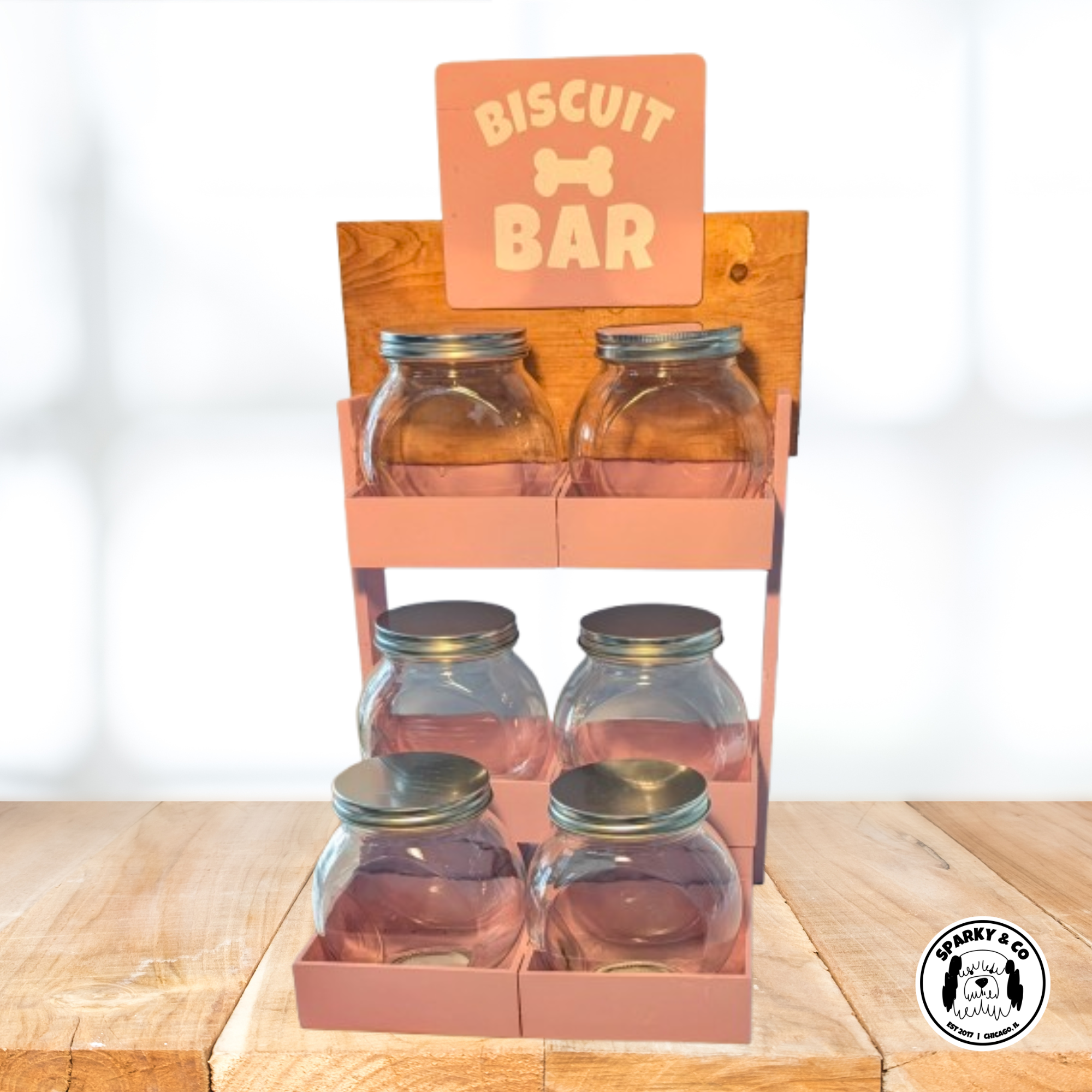 Small Retro Candy Jar Pet Treat Serving Station