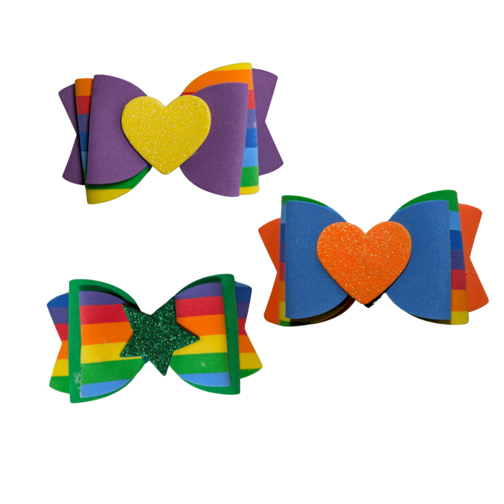 Sparky & Co Rainbow Pride Bow Collection Handmade Collar Charm
