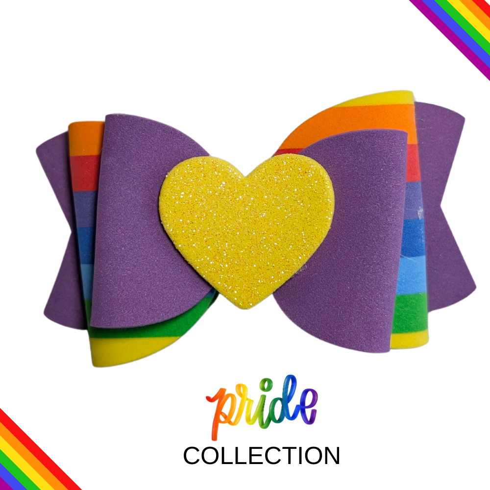 Sparky & Co Rainbow Pride Bow Collection Handmade Collar Charm