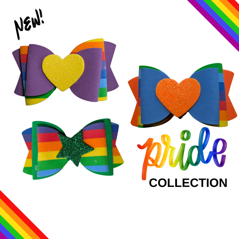Sparky & Co Rainbow Pride Bow Collection Handmade Collar Charm